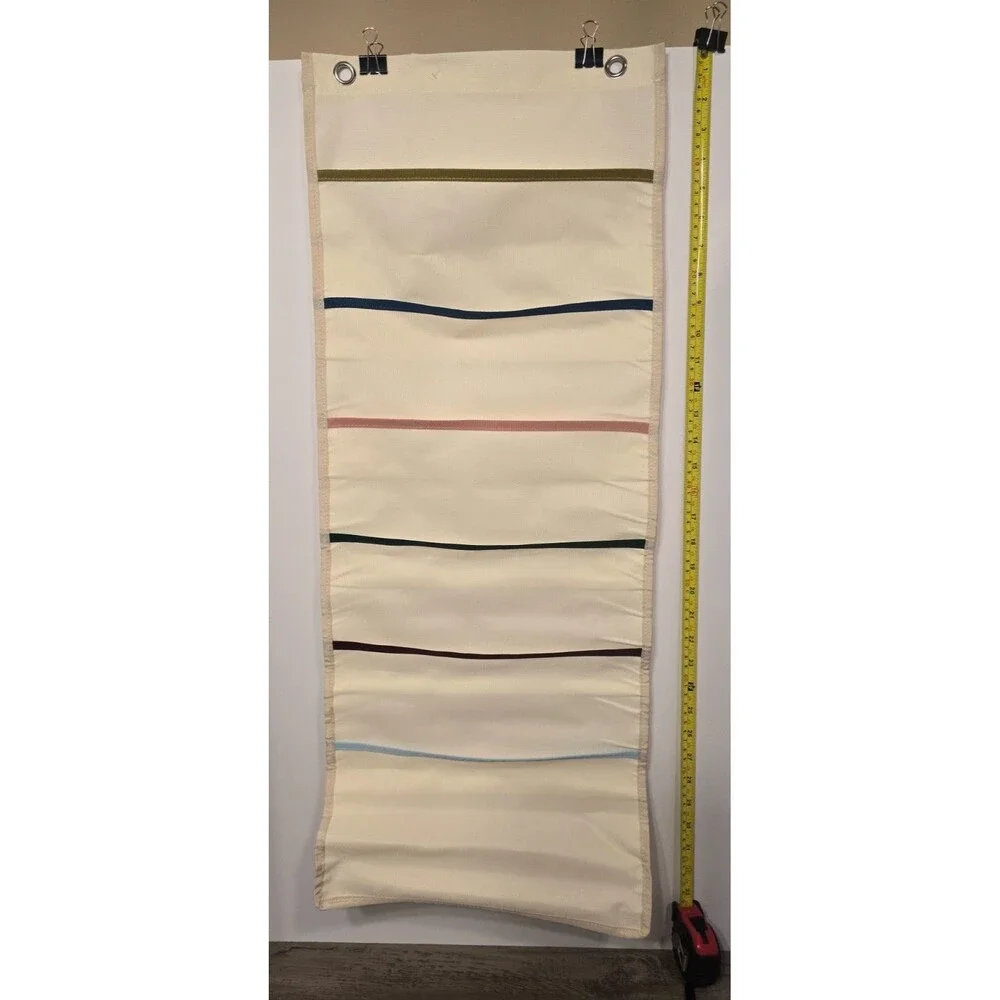 Hanging Wall File Folder Organizer(2 PACK) 6 Pockets and grommets for hanging